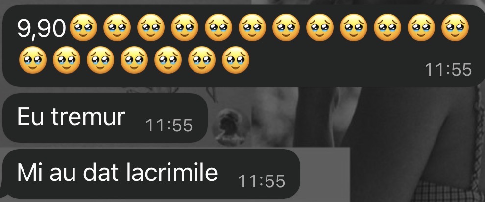 Mesaj de la un elev al Romina — rezultat la BAC (1)