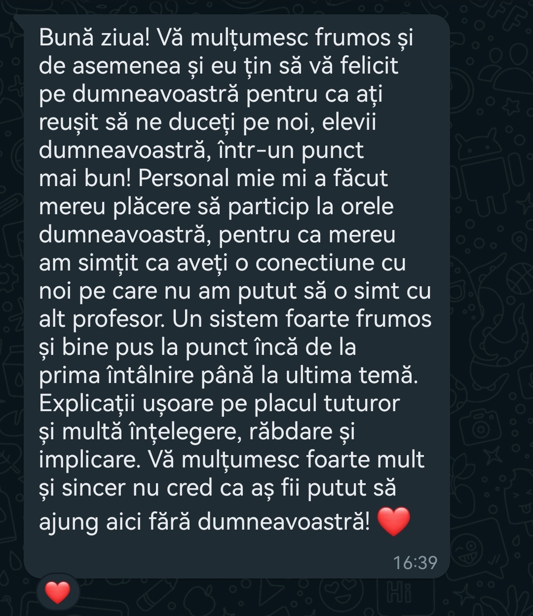 Mesaj de la un elev Edvanti — rezultat la BAC (104)