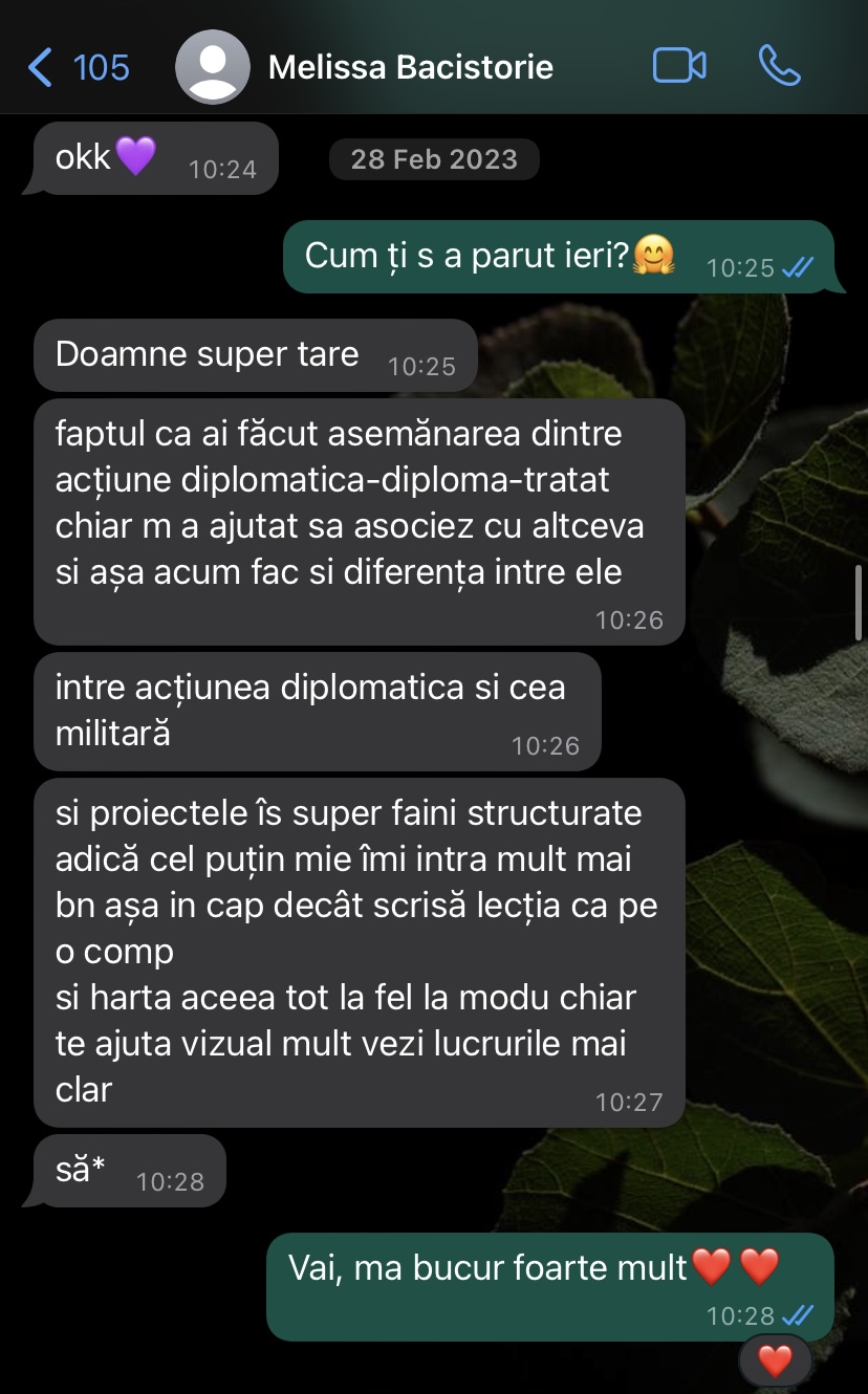 Mesaj de la un elev Edvanti — rezultat la BAC (105)