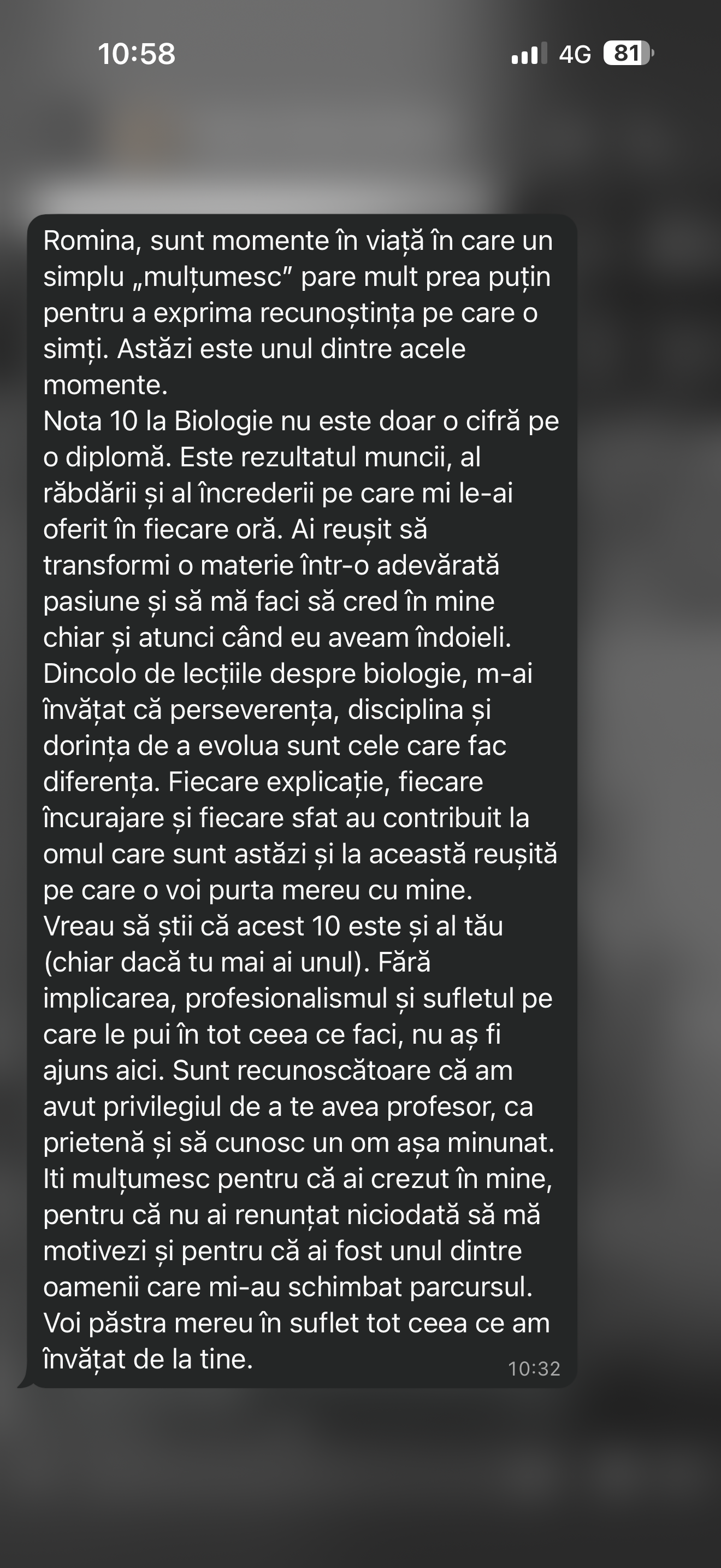 Mesaj de la un elev Edvanti — rezultat la BAC (2)