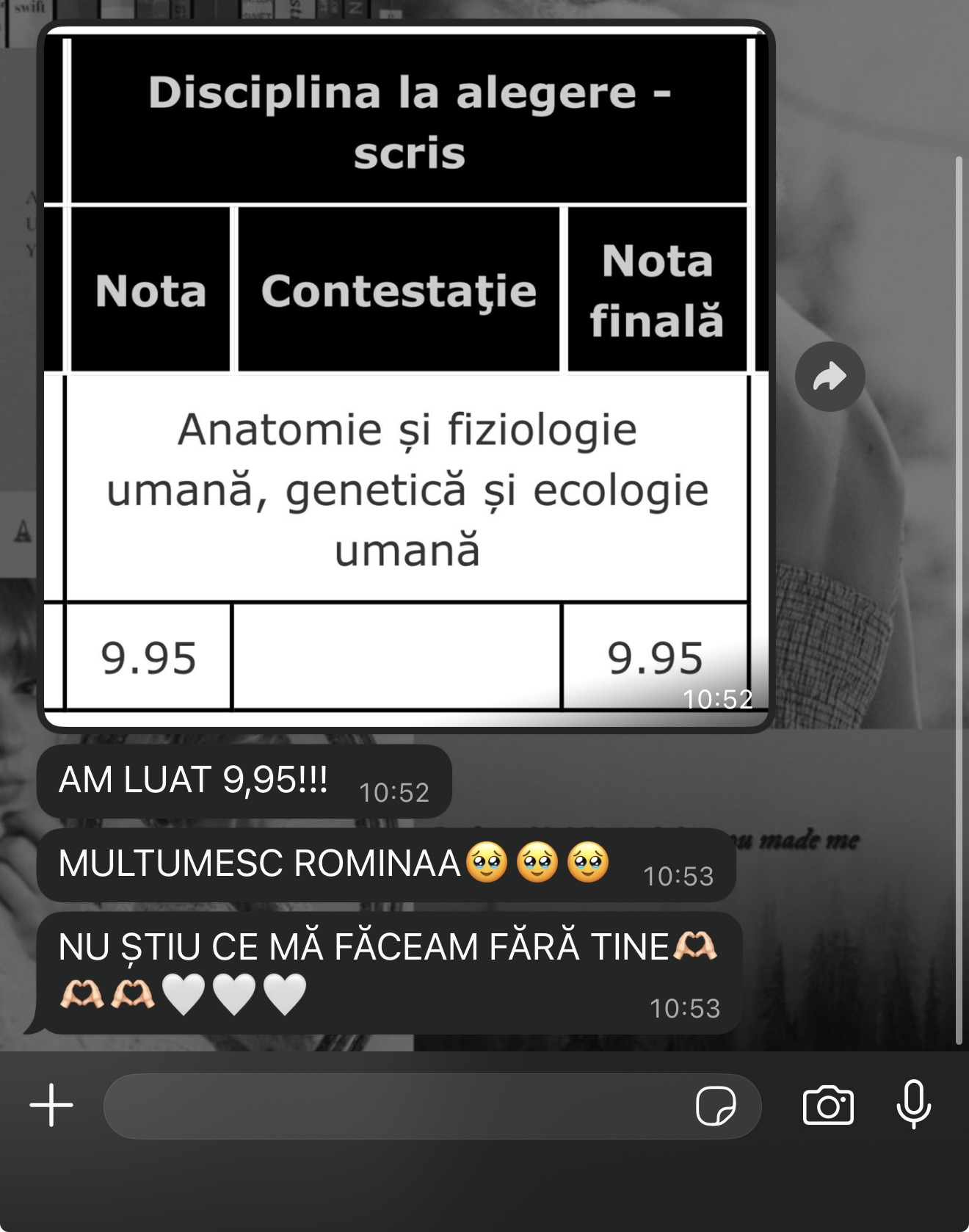 Mesaj de la un elev Edvanti — rezultat la BAC (21)