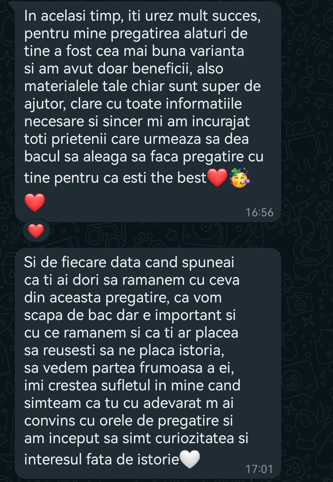 Mesaj de la un elev Edvanti — rezultat la BAC (27)