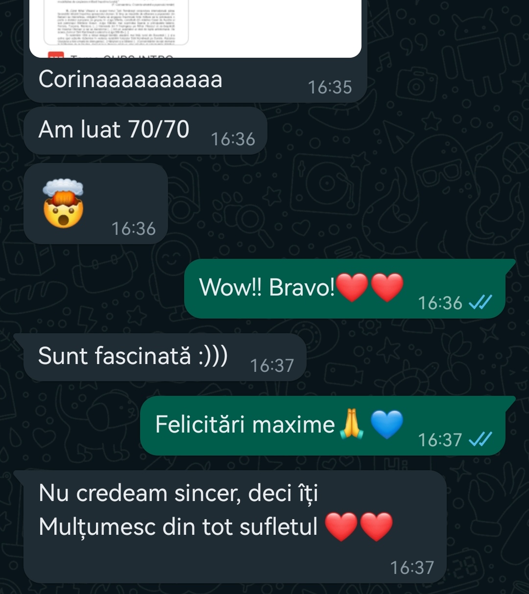 Mesaj de la un elev Edvanti — rezultat la BAC (34)
