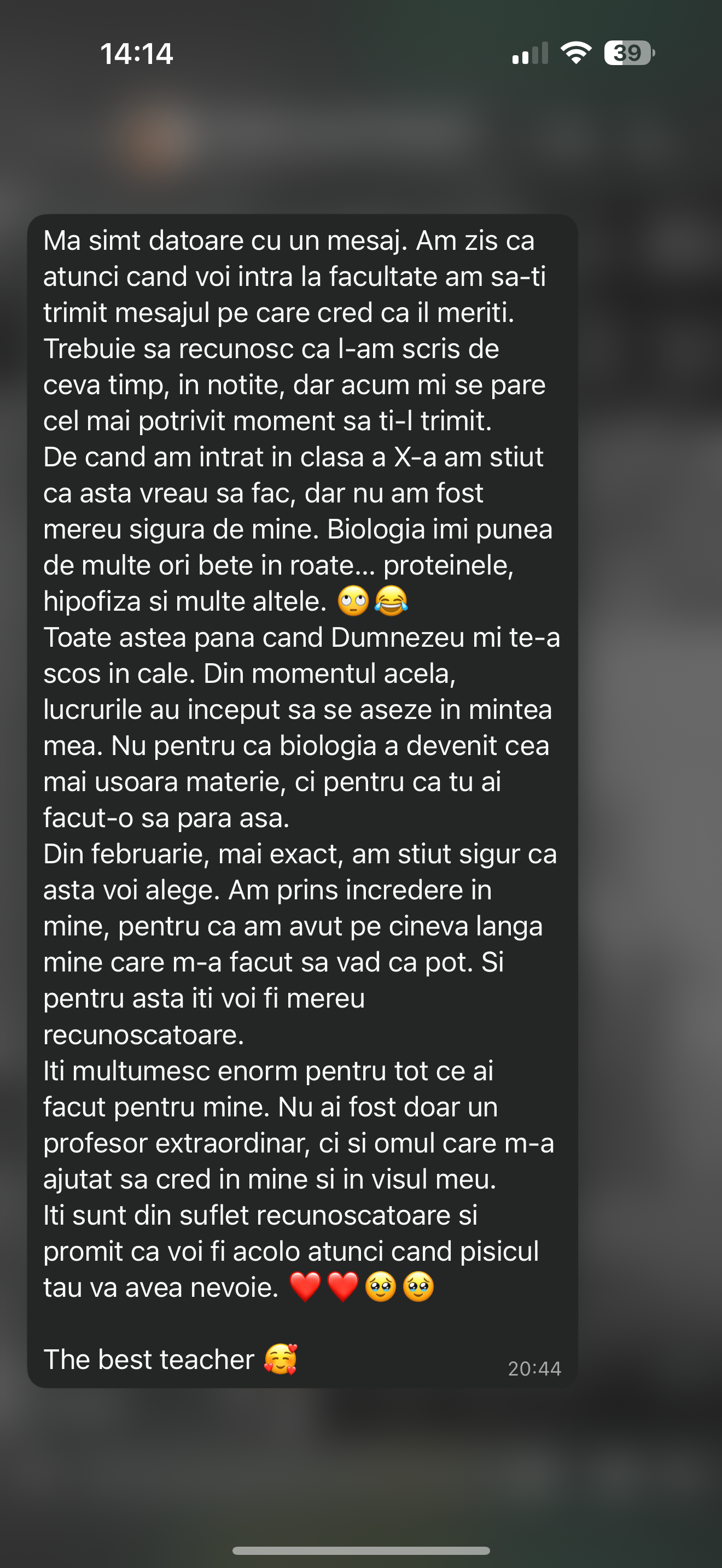 Mesaj de la un elev Edvanti — rezultat la BAC (36)