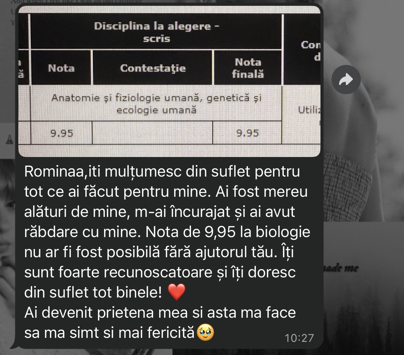 Mesaj de la un elev Edvanti — rezultat la BAC (38)