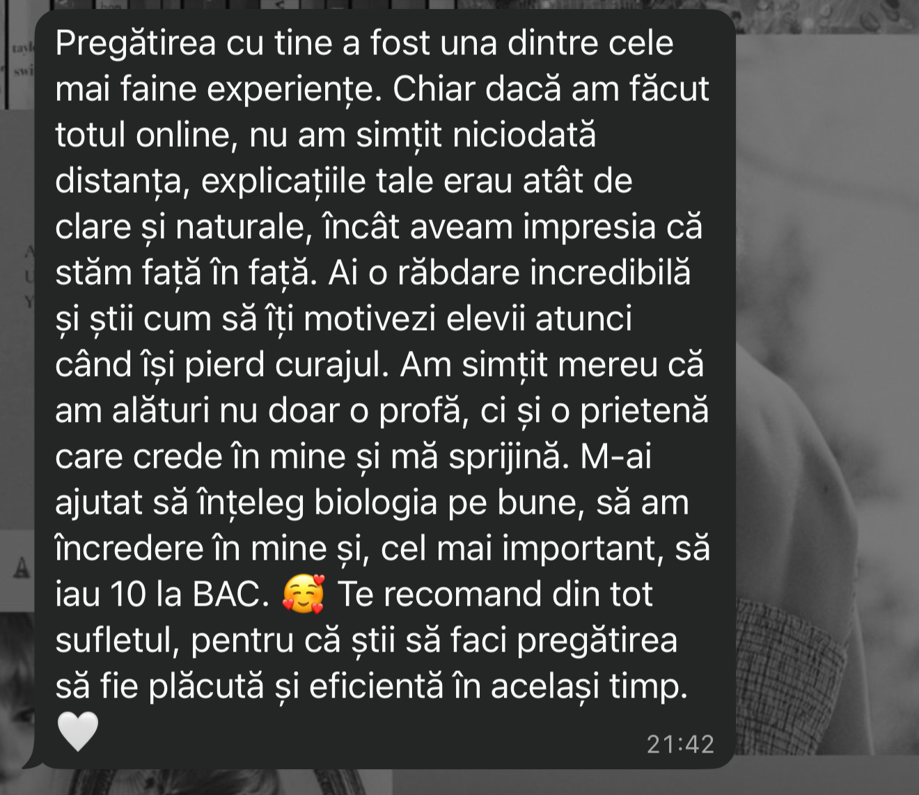 Mesaj de la un elev Edvanti — rezultat la BAC (39)
