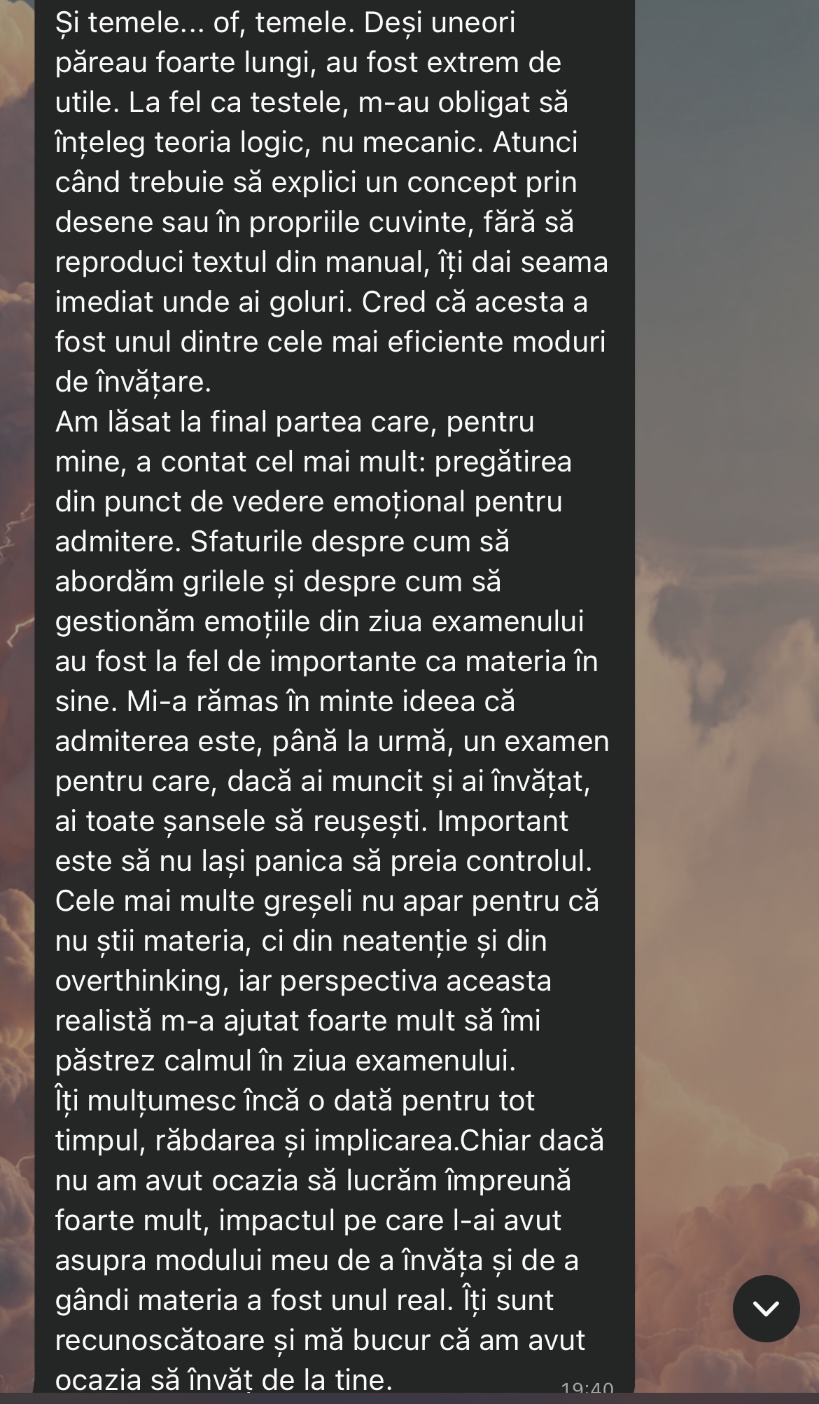 Mesaj de la un elev Edvanti — rezultat la BAC (4)