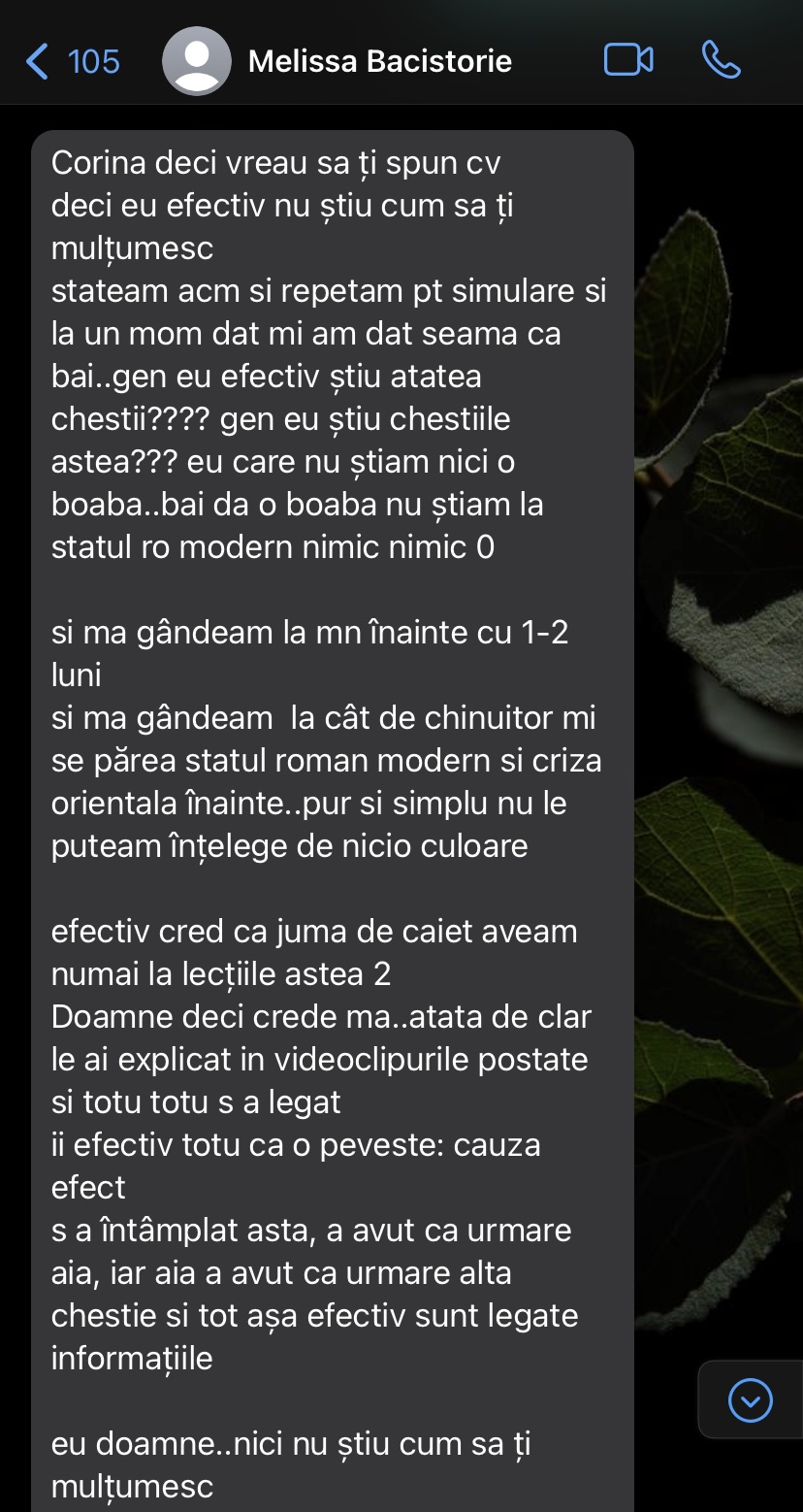 Mesaj de la un elev Edvanti — rezultat la BAC (44)