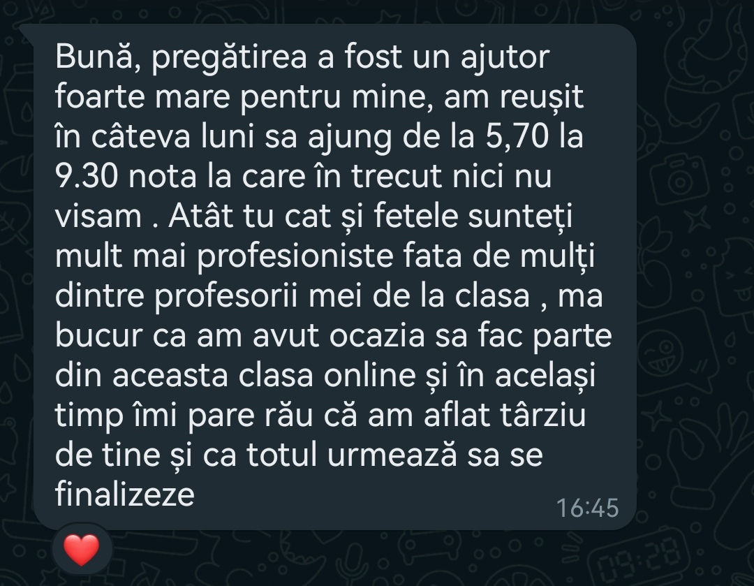 Mesaj de la un elev Edvanti — rezultat la BAC (47)