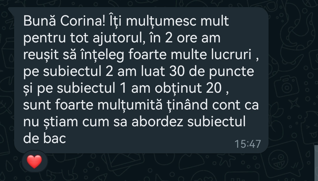 Mesaj de la un elev Edvanti — rezultat la BAC (56)