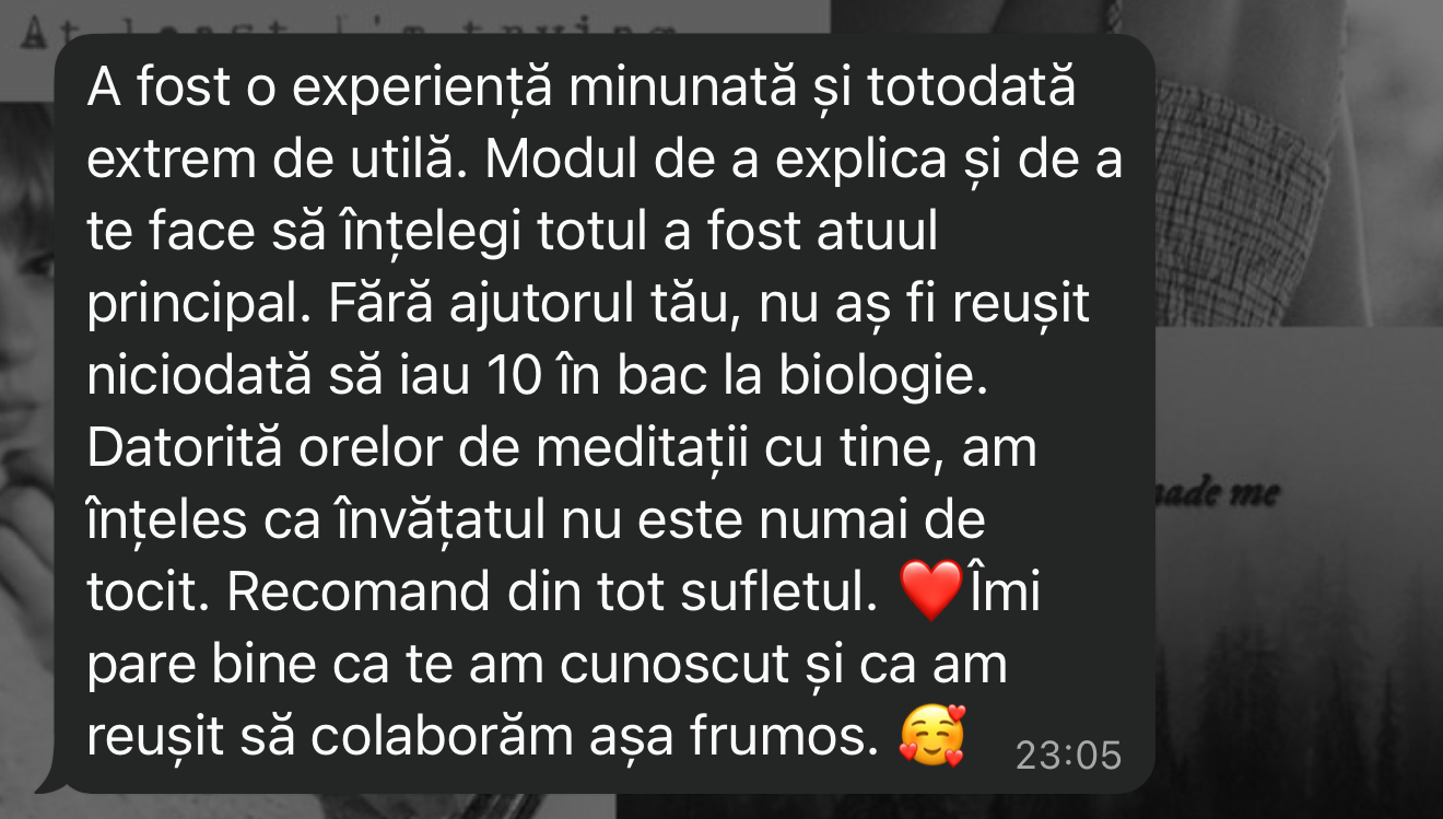 Mesaj de la un elev Edvanti — rezultat la BAC (61)