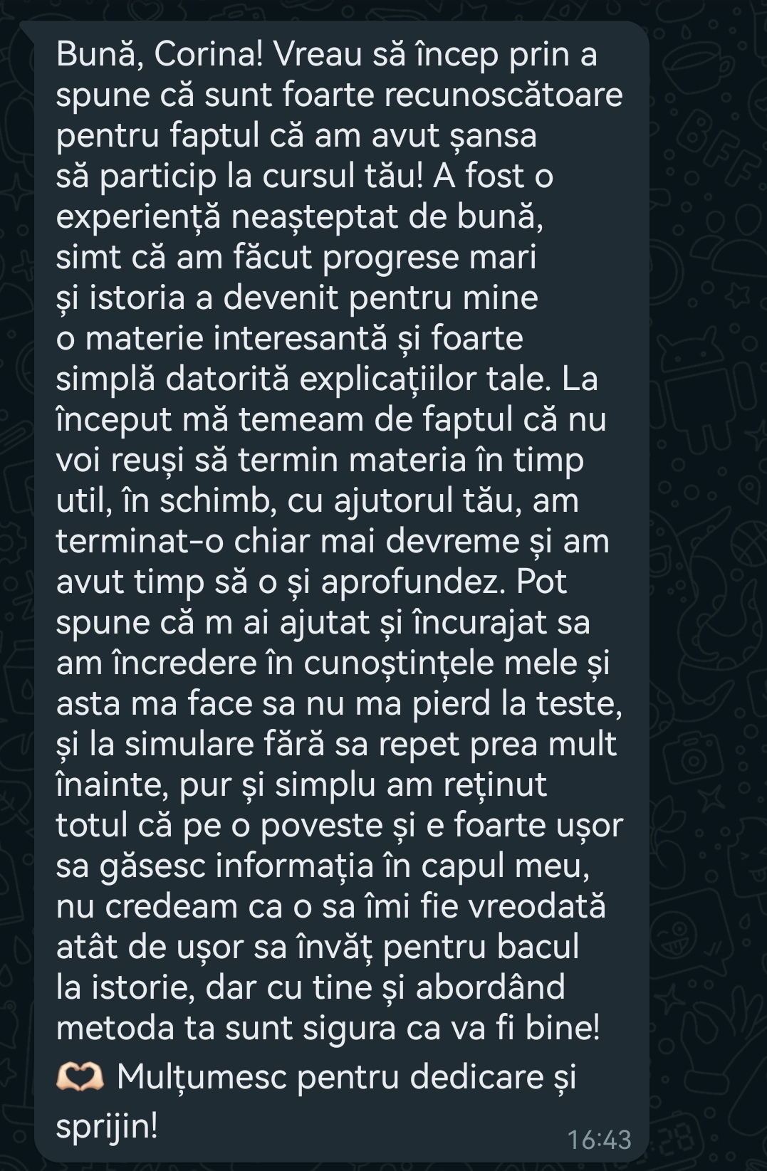 Mesaj de la un elev Edvanti — rezultat la BAC (7)