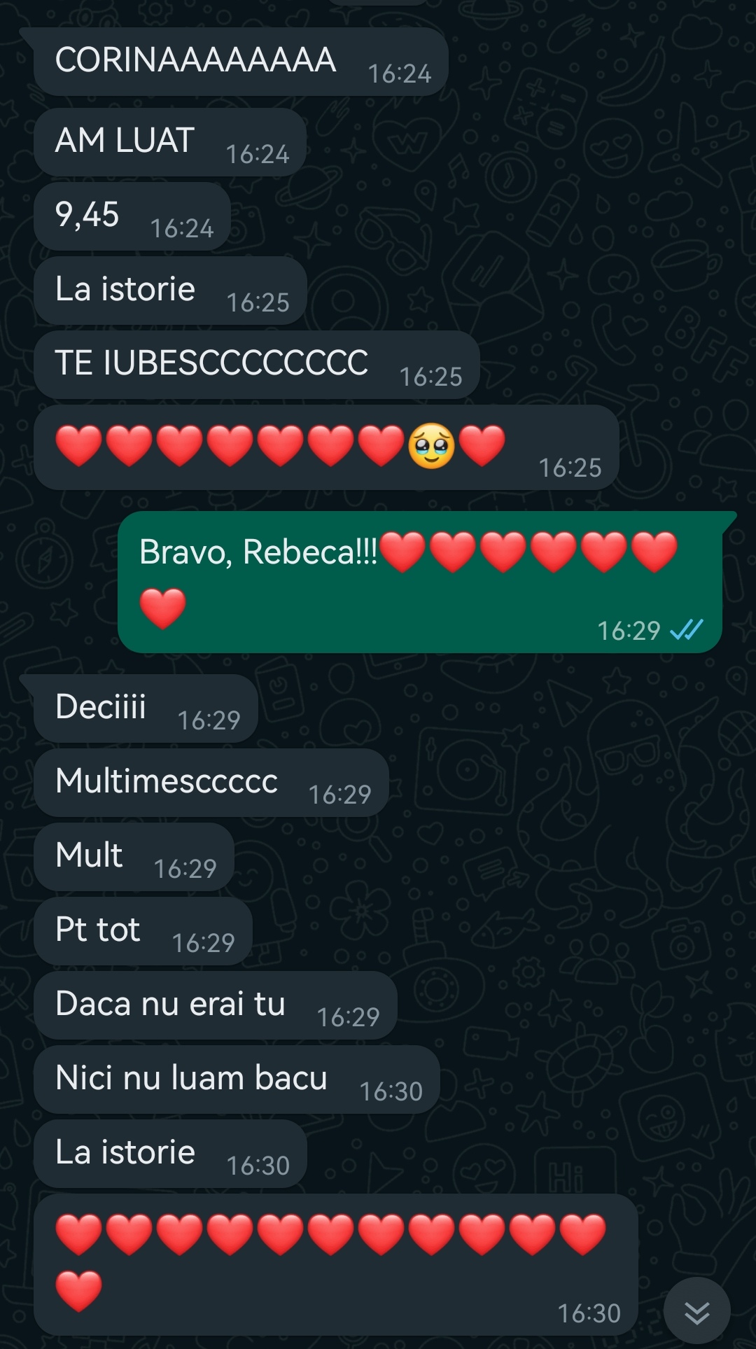 Mesaj de la un elev Edvanti — rezultat la BAC (73)
