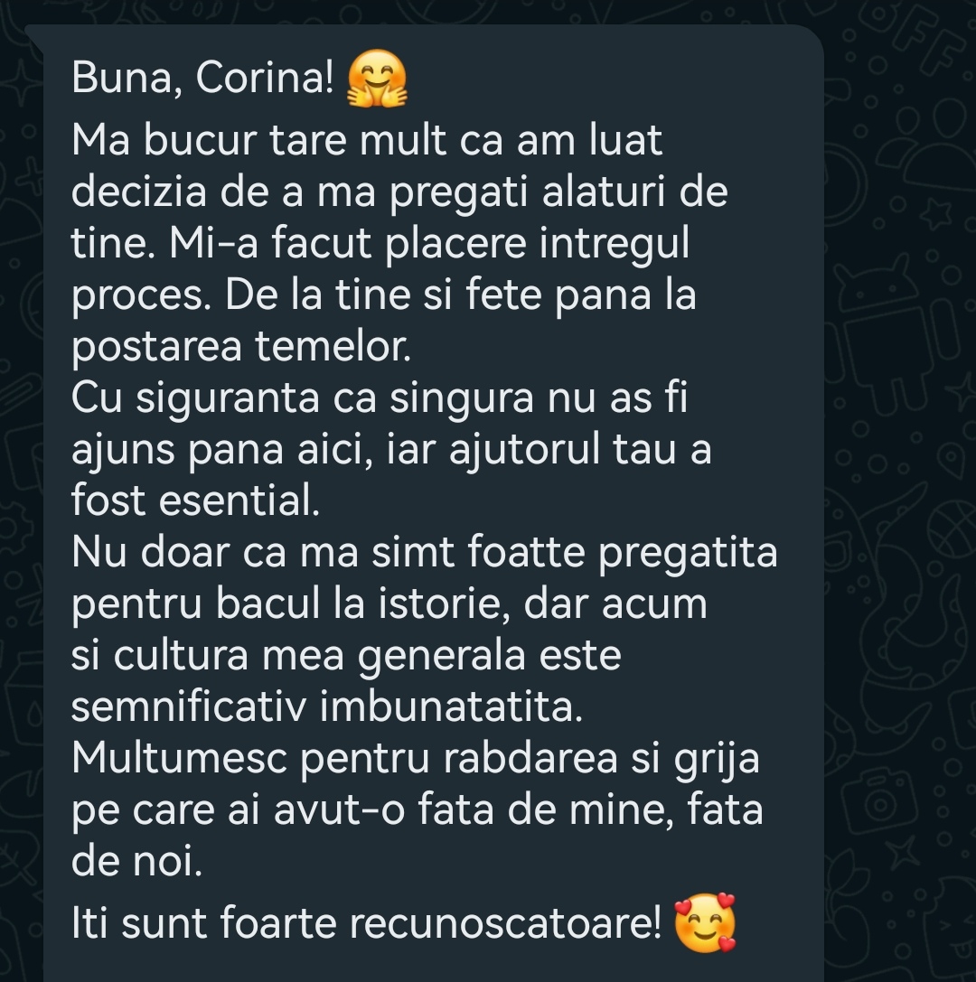 Mesaj de la un elev Edvanti — rezultat la BAC (84)